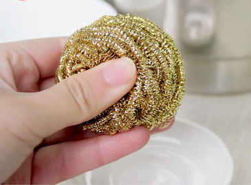 China Cojín de fregado de cobre amarillo del diseño espiral duradero con capacidad fuerte de la limpieza proveedor